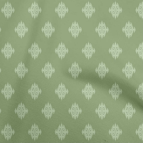 oneOone Cotton Cambric Light Green Fabric Geometric Diy Clothing Quilting Fabric Print Fabric By Yard 42 Inch Wide