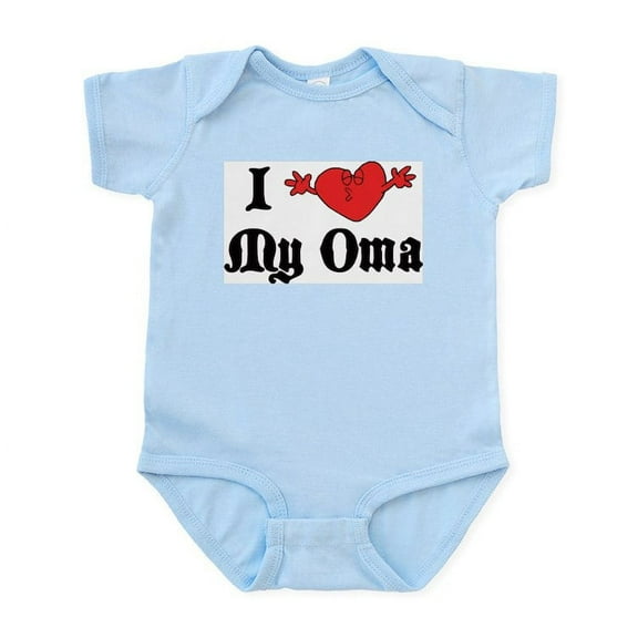 CafePress - I Love My Oma Infant Bodysuit - Baby Light Bodysuit, Size Newborn - 24 Months