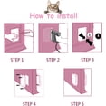 thumbnail image 4 of Solapa para puerta de gato grande (tamaño exterior 9.9" x 9.2"), bloqueo de 4 vías para puertas interiores y exteriores, puerta para mascotas resistente a la intemperie para gatos, perros, g, 4 of 5