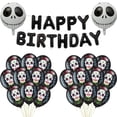 thumbnail image 5 of Globos de fantasmas de pesadilla de feliz Halloween, decoraciones, globos de aluminio, juguetes inflables, globos blancos y negros, suministros para fiestas de cumpleaños, 5 of 5