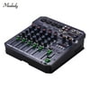 Muslady T6 Portable 6-Channel Sound Card Mixing Console Audio Mixer Built-in 16 DSP 48V Phantom power Supports BT Connection MP3 Player Recording Function 5V power Supply for DJ Network Live Broadcast