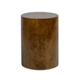 thumbnail image 4 of Miekor Furniture Nebula 20" Accent Oval Pillar Side Table, Medium Brown Walnut Burl Wood MK6569, 4 of 10
