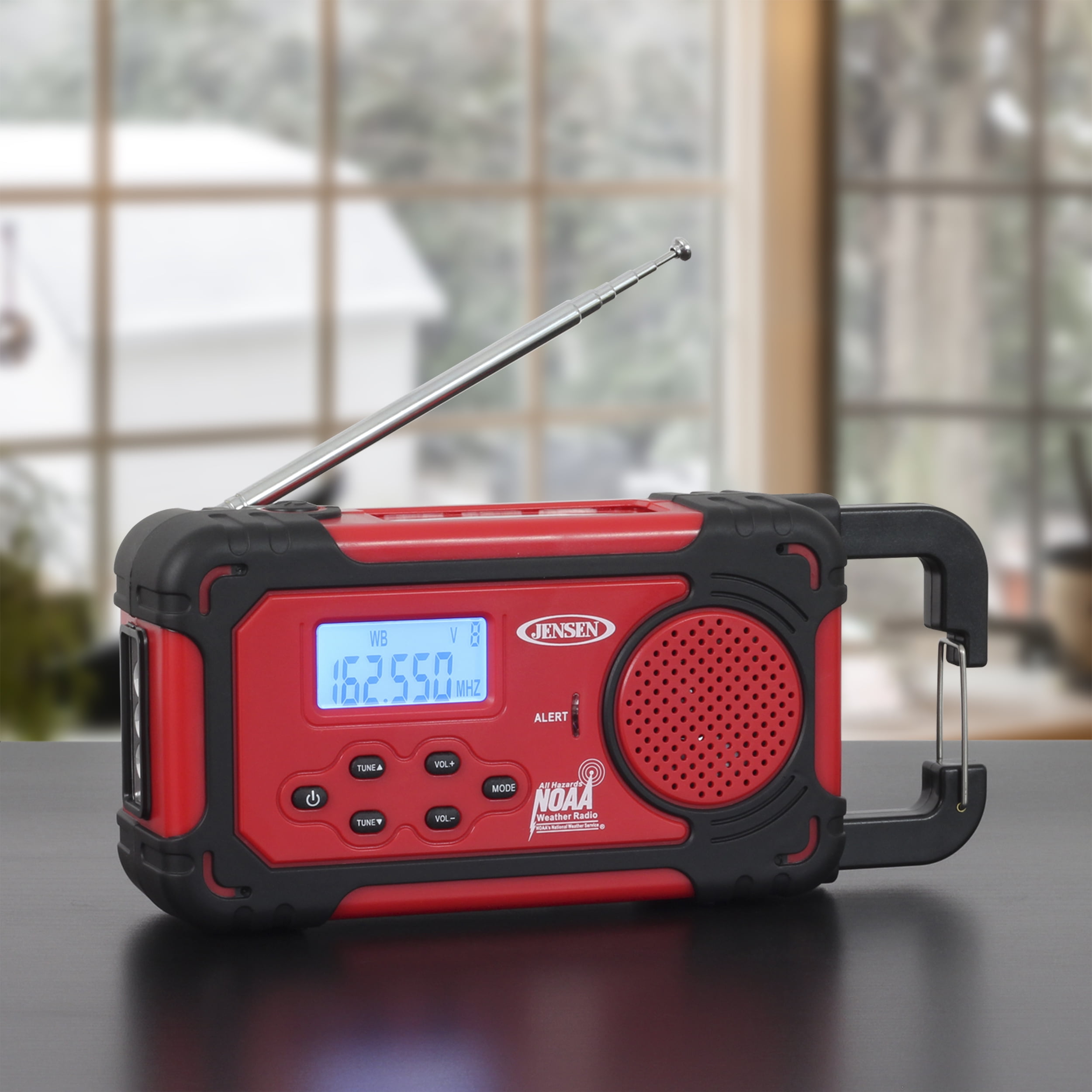 Jensen Portable AM/FM Radio, Red, JEP-750