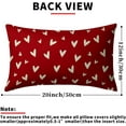 thumbnail image 4 of Valentines Day Lumbar Pillow Covers 12x20 Set of 2 Red Love Heart Holiday Decorative Throw Pillows Romantic Valentine Themed Gifts Pillowcase Cotton Cushion Cover Decor for Home Couch Bed Soft, 4 of 6