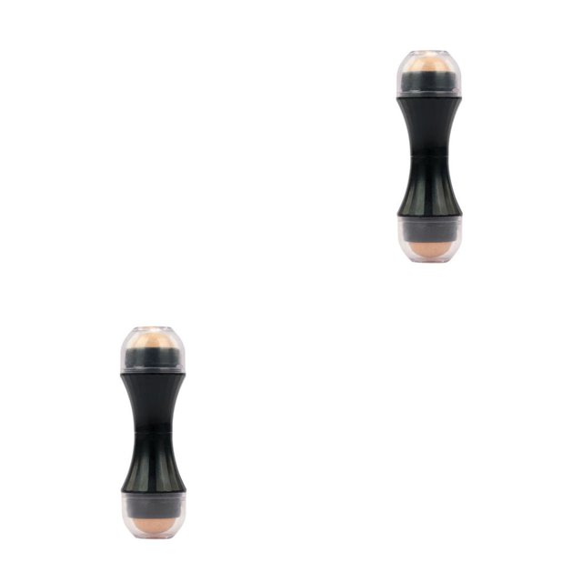 Seitruly Masajeador de bolas de Control de absorción de aceite de piedra, rodillo de zona T Facial extraíble, herramienta de maquillaje para Negro 2piezas