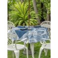 thumbnail image 3 of Outdoor Tablecloth with Umbrella Hole for Patio/Picnic/Party/Camping, Blue Coastal Waterproof Table Cloth Round Cover Washable, Nautical Coral Starfish Shell Octopus Sea (Dia 54"), 3 of 8