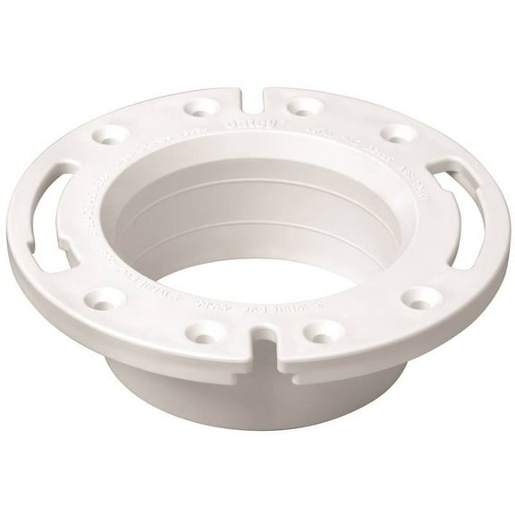 Oatey 43587 PVC Spigot Fit Closet Flange with Plastic Ring, 4"