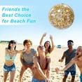 thumbnail image 5 of 16 Inch Inflatable Glitter Beach Balls, 1PCS Swimming Pool Balls Inflatable Beach Ball with Gold Confetti Blow up Balloon Toys for Birthday Summer Pool Party Graduation Wedding Xmas(Yellow), 5 of 9
