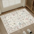 thumbnail image 2 of BERTHMEER 2'x3' Small Area Rugs for Entryway Doorway indoor Doormats Bathroom Machine Washable Non-slip Vintage FLoral Oriental Rugs,Multicolor, 2 of 6