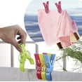 thumbnail image 4 of Estrela 8 pinzas de plástico para toallas, pinzas grandes para ropa de playa para toallas, pinzas cortavientos grandes para sábanas de baño, mantas, pinzas para toallas 12 × 8,2 × 2,3 cm, 4 of 5