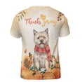 thumbnail image 2 of Happy Thanksgiving Cairn Terrier with Turkey Pumpkins Autumn Vibes All Over Print 3D Shirt Unisex Merch Cairns Dog Lover - 12018, 2 of 6