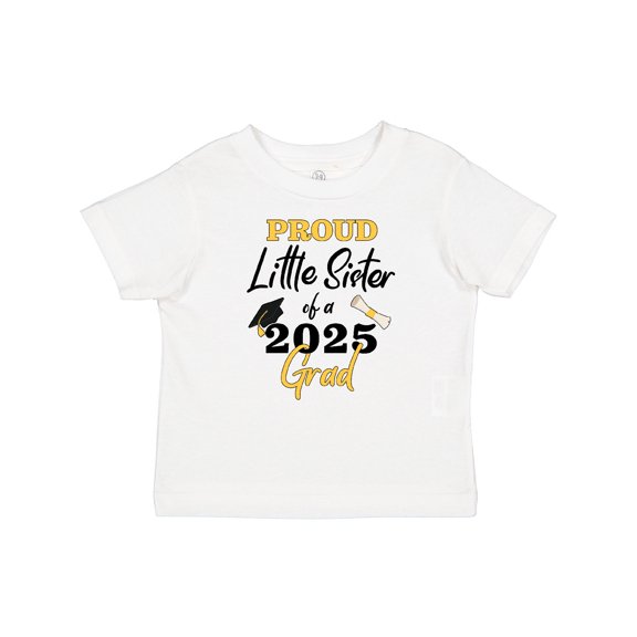 Inktastic Proud Little Sister of a 2025 Grad Girls Baby T-Shirt