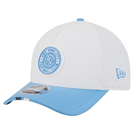Men s New Era White New York City FC 2026 MLS Kick Off 9FORTY M-Crown A-Frame Adjustable Hat