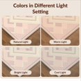 thumbnail image 7 of Design&I 8'x10' Washable Area Rug Sleek Flatweave Pet Friendly Pink Blush Geometric Cross Dot Vintage Interlocking Mauve Argyle for King Size Bedroom, Under Bed, 7 of 7