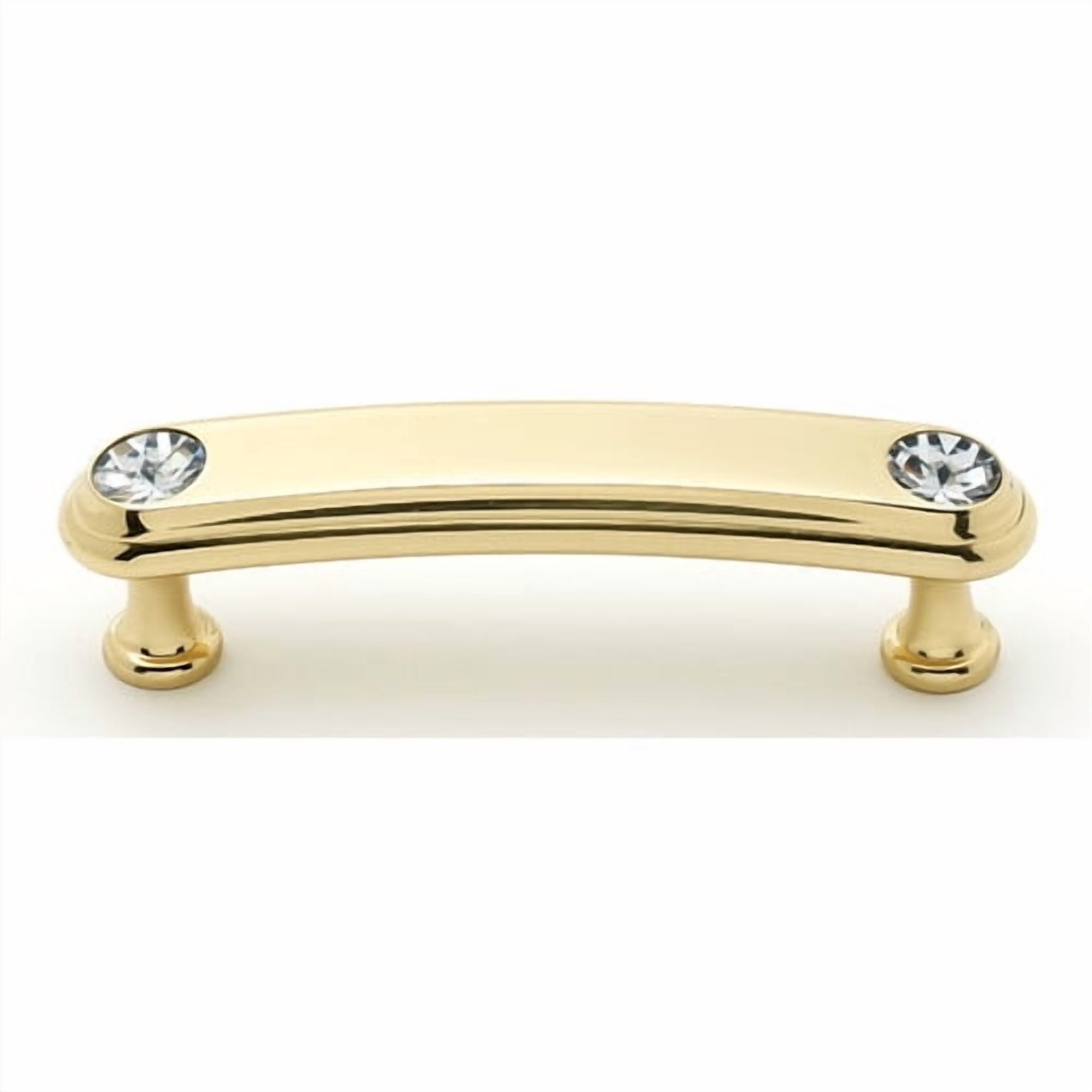 Alno C211-3-PA Swarovski Crystal 3" Cabinet Pull Polished Antique