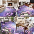 thumbnail image 6 of Area Rug 72×108in, Spring Lavender Flowers Floor Carpet Living Room Rug, Oil Painting Style Art Non-Slip Welcome Mat Indoor Rugs for Bedroom Dining Room, 6 of 9