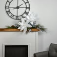 thumbnail image 3 of Northlight 33" Winter White Glittered Poinsettia Large Christmas Pick - 33, 3 of 6