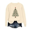 thumbnail image 6 of Aboser Christmas Sweatshirts for Women Merry Christmas Tree Graphic Shirts Loose Long Sleeve Xmas Vacation Pullover Christian Tops Khaki XL, 6 of 7