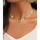 thumbnail image 2 of Collar con cadena pequeña para clavícula, collar pintado para mujer, collar con flores, 2 of 7