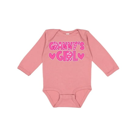 

Inktastic Granny s girl granddaughter gift Gift Baby Girl Long Sleeve Bodysuit