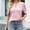 Pink summer tops 2023 women, variant on Dyegold Summer Tops for Women 2023 Trendy, Women Puff Sleeve Tops Dressy Casual Solid Color Crochet T-Shirts 2023 Summer V-Neck Blouses Casual Flowy ​Tunics