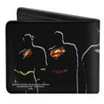 thumbnail image 2 of DC Comics Wallet, Bifold, Justice League Superhero Group Pose Black Multi Color, Vegan Leather, 2 of 5