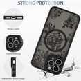 thumbnail image 4 of Case for iPhone 11 Pro Max [Compatible with MagSafe] Black Flower Floral Pattern Design Case for Women Girls Soft TPU Bumper Hard PC Back Anti-Fall Shockproof Protective Slim Magnetic Cover, 4 of 14