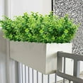 thumbnail image 6 of 6 Bundles Artificial Fake Flowers Boxwood, Outdoor UV Resistant Greenery Shrubs Indoor Outside Hanging Planter Home Porch Garden Farmhouse Decor(Green Eucalyptus), 6 of 7