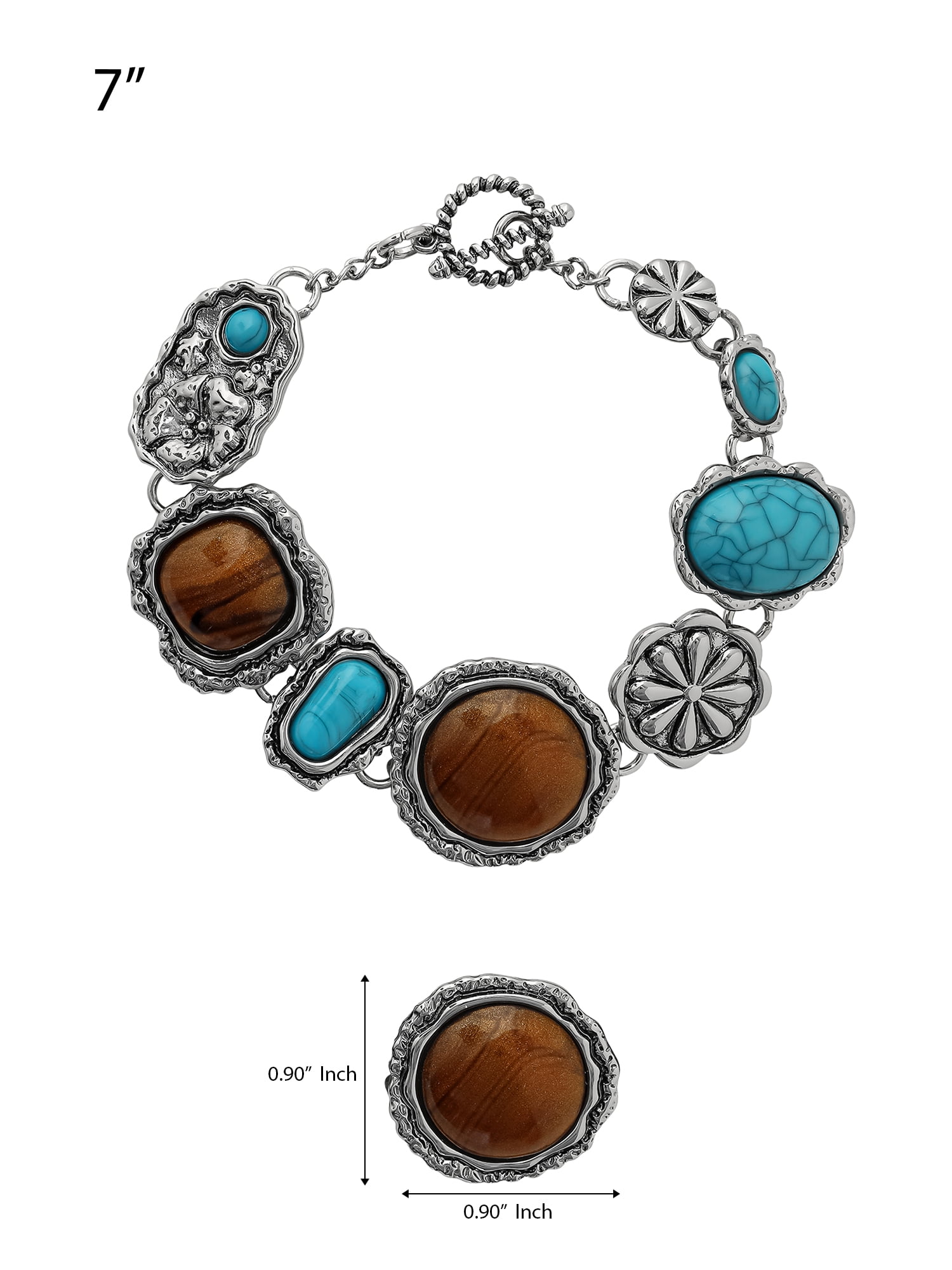 Jessica Simpson Women's Faux Turquoise Western Bracelet