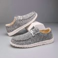 thumbnail image 2 of Men's Canvas Slip-On Loafers Breathable Lightweight Casual Shoes Comfortable, 2 of 4