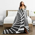 thumbnail image 5 of DouZhe Ultra-Soft Micro Fleece Lightweight Flannel Bed Blanket, Abstract 3D Psychedelic Swirl Print Cozy Warm Throw Blankets, 40"x30", 5 of 7