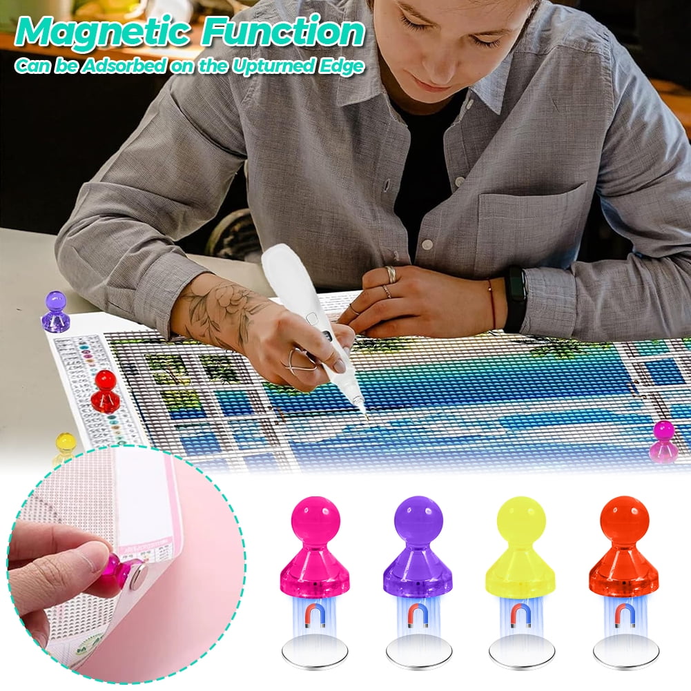 Yvagay Electric Diamond Painting Pen ,Cordless Vacuum Pen No Wax Needed, 3 Suction Modes, Rechargeable with 4 Tips & Desktop Magnets, DIY Craft Gift