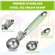thumbnail image 3 of Cuchara para helado NQ de acero inoxidable con eyector, 3 of 5