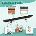 thumbnail image 4 of 31'' Complete Skateboard 7 Layer Canadian Maple Double Kick Deck Skateboards Terracotta sunset mountain landscape tropical leaves Modern boho decor Skate Board for Beginner Adult Gifts, 4 of 5