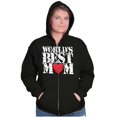 thumbnail image 3 of Worlds Best Mom Cool Mother's Day Womens Plus Size Graphic Zipper Hoodie Brisco Brands 2X, 3 of 5