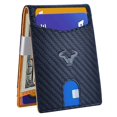 thumbnail image 2 of Billetera delgada BULLIANT para hombre, bolsillo frontal de piel, bloqueo RFID, 2 of 7