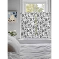 thumbnail image 3 of Black Coastal Bathroom Window Curtain, Coral Starfish Seaside Summer Beach Light Filtering Coffee Kitchen Curtains, Bedroom Living Room Curtains 2 Panel 84"x54", 3 of 6