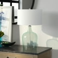 thumbnail image 5 of Evelyn&Zoe Casco 24" Tall Table Lamp with Fabric Shade, Textured Blue Glass/White, 5 of 7