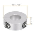 thumbnail image 2 of Uxcell Double Split Shaft Collar 16mm Bore Clamp-On Collars, 35mm OD, 12mm Width 4 Pack, 2 of 6