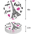 thumbnail image 1 of RYLABLUE Paris France Decor Eiffel Tower Set of 8 Round Coaster for Drinks, Absorbent Ceramic Stone Coasters Cup Mat with Cork Base for Home Kitchen Room Coffee Table Bar Decor, 1 of 5