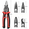 thumbnail image 7 of 5 in 1 Plier Tool Set, High Carbon Steel Tools for Cutting, Multifunctional Crimping Tool with NonSlip Rubber Handle, Ideal for Electricians and Home Repairs, 7 of 7
