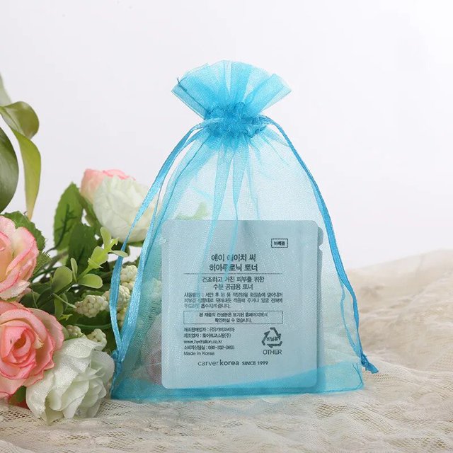 Bolsas de Organza con cordón para embalaje de joyería, bolsas de regalo para fiesta de boda, exhibición de pendientes, 10 o 50 unidades