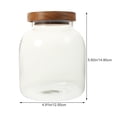 thumbnail image 2 of Sealing Storage Jar Glass Food Containers Grain Storage Jar Wood Lid Glass Jar Kitchen Glass Jar, 2 of 9