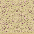 thumbnail image 1 of Acanthus Upholstery Fabric by the Yard, Repetitive Royal Pattern with Abstract Leaves in Bicolour Design Image, Decorative Fabric for DIY and Home Accents, 2 Yards, Pale Camel and Fuchsia by Ambesonne, 1 of 4