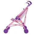 thumbnail image 4 of Peppa Pig: Doll Umbrella Stroller - Purple, Pink, Flowers - Accessory For Dolls Up To 24", Foldable Design, Retractable Canopy, Kids Toy, Ages 3+, 4 of 5