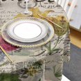 thumbnail image 4 of Spring Floral Round Tablecloth 60 Inch - Waterproof Fabric Table Cloth Protector, Vintage Summer Flowers Botanical Colorful Tablecloths Washable Table Cover for Kitchen Banquet Coffee Table, 4 of 6