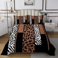 thumbnail image 1 of Erosebridal Brown Cheetah Print Coverlet Set King, Rustic Animals Bedding Set, Zebra Room Decor, 1 of 5
