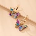 thumbnail image 6 of VBARHMQRT Chain Earrings Single Piercing Simple Female Butterfly Earrings Trendearrings Contracted Show Temperament Delicate Colorful Zircon Earrings Titanium Flat Back Earrings, 6 of 6