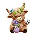 thumbnail image 2 of Solid Resin Cow Desktop Figurine Ornament, fine‑finished handicraft styling, compact desktop‑sized design, serves as shelf decoration, housewarming and everyday souvenir gift, 2 of 6