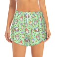 thumbnail image 4 of Lsque Spring Gnomes Printed Women's Running Shorts with Liner Pockets,Elastic Quick Dry Workout Athletic Gym Yoga Shorts,Womens High Waist Shorts-XX-Large, 4 of 9
